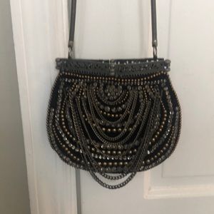 Free People chain rhinestone crossbody